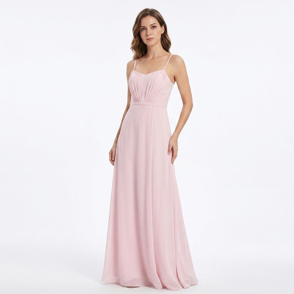 Revelry Pink Maxi Lined Dress Women Size 8